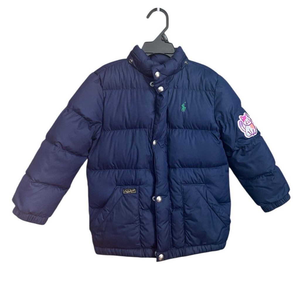 Polo Ralph Lauren Blue Down Filled Puffer Jacket Size 4T no hood*